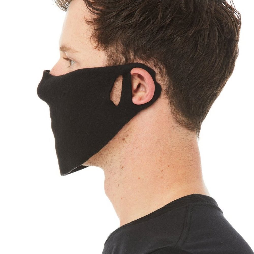 Canvas Cloth Face Coverings, Black, Pack Of 50 Masks Bella Canvas